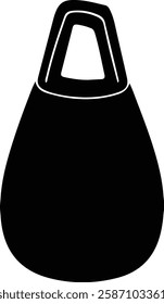 plastic bag icon over white background vector illustration. black and white design