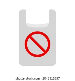 plastic bag icon. Pollution problem concept. no to plastic bags sign. vector illustration