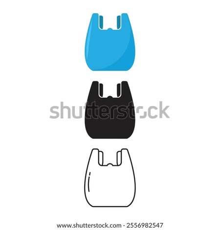 Plastic Bag Icon Set Vector Design.