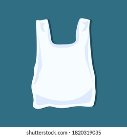 Plastic Bag Icon. Single Use Plastic Bag. Vector Illustration