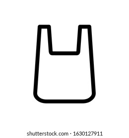 Plastic bag icon vector illustration.