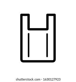 Plastic bag icon vector illustration.