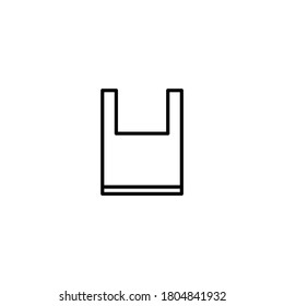 ilustración vectorial de icono de bolsa de plástico