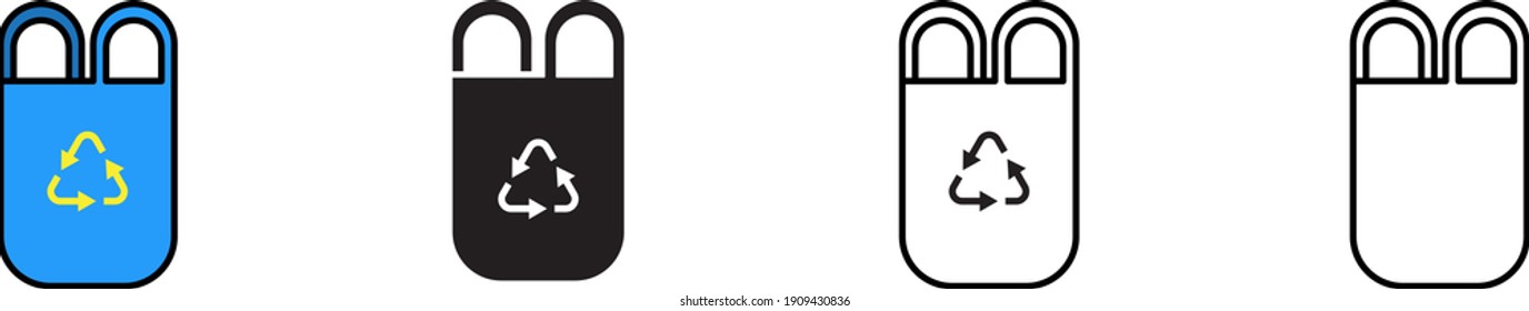Plastiktütensymbol , Vektorgrafik
