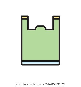 Ilustración vectorial de iconos de bolsas de plástico