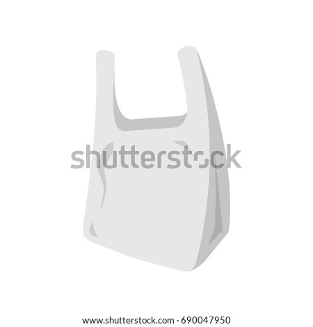 Plastic bag icon. Vector illustration flat design