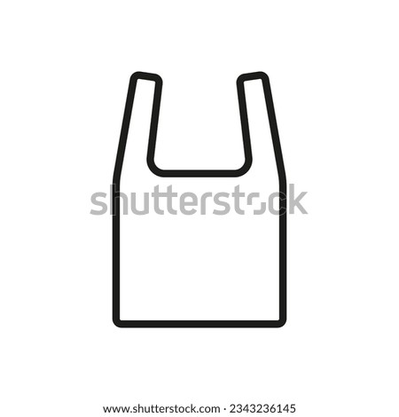 Plastic bag icon. Vector. Line style.