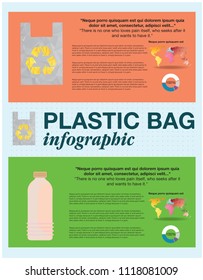 plastic bag infographic template, vector eps 10.