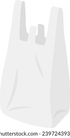 The plastic bag isolated on white background