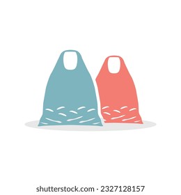Plastic Bag Isolated, used plastic bags vector