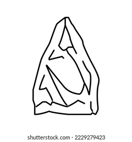 plastic bag line icon vector. plastic bag sign. isolated contour symbol black illustration