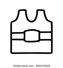 plastic bag line vector doodle simple icon