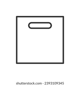 Plastic Bag, linear icon. Line with editable stroke