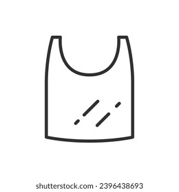 Plastic bag, linear icon. Line with editable stroke