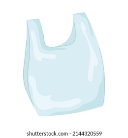 plastic bag on a white background. rejection of plastic, recycling. purity of planet Earth