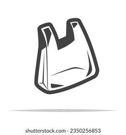 Plastic bag outline icon transparent vector isolated