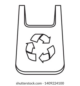 plastic bag with recycle arrows