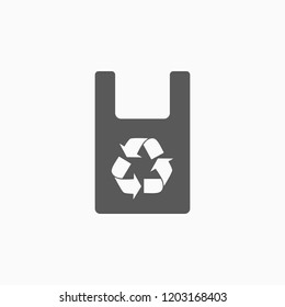 plastic bag recycle icon