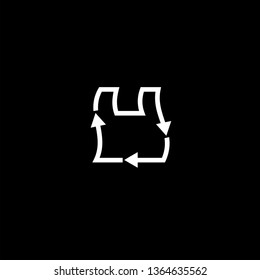 plastic bag recycle icon