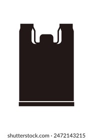 Plastic bag sheet. Simple illustration in black and white.
