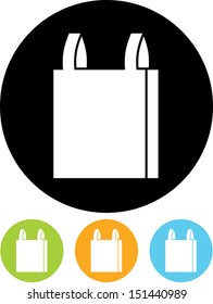 Plastic bag vector icon 