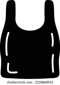 Icono de vector de bolsa de plástico. Se puede usar para imprimir, móviles y aplicaciones web.
