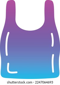 Icono de vector de bolsa de plástico. Se puede usar para imprimir, móviles y aplicaciones web.