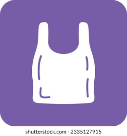 Icono de vector de bolsa de plástico. Se puede usar para imprimir, móviles y aplicaciones web.