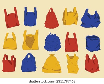Plastic bag vector illustration, simple design and easy to edit color