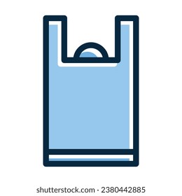 Plastic Bag Vector Thick Line Filled Dark Colors Icons For Personal And Commercial Use.
