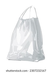 icono de fondo blanco de bolsa de plástico aislado