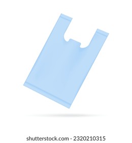 Plastic bags. Plastic waste reduction concept for the planet. 3D illustration.