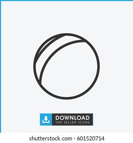 plastic ball icon. simple outline plastic ball vector icon. on white background.