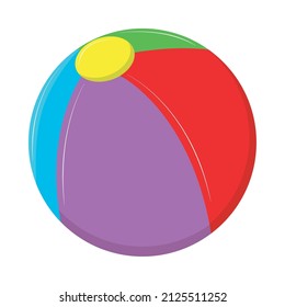 plastic ball toy icon isolated