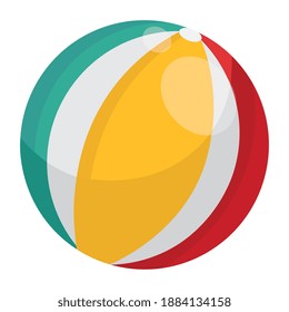 globo de plástico playa aislado estilo icono ilustración vectorial