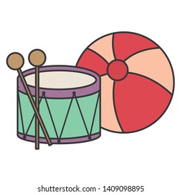 plastic balloon with drum toys