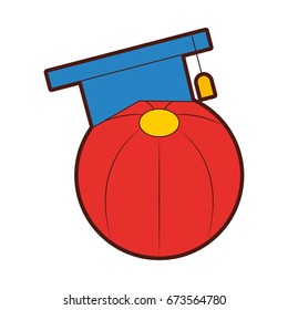 plastic balloon with hat graduation