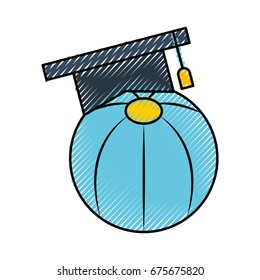 plastic balloon with hat graduation