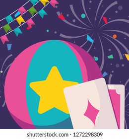 plastic balloon with star