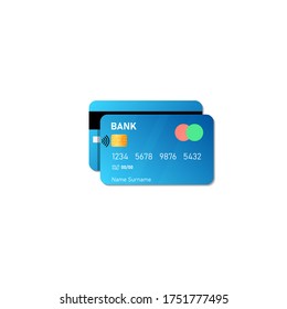 icono del vector de tarjeta de banco plástica. tarjeta de débito financiero.
tarjeta de crédito. pagos sin efectivo. pago en Internet. estilo de color plano sobre un fondo blanco. Pasos 10