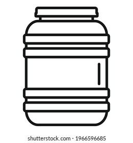 Plastic barrel icon. Outline Plastic barrel vector icon for web design isolated on white background