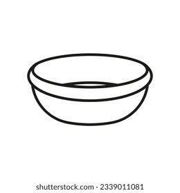 Plastic basin icon. Vector. Line style.