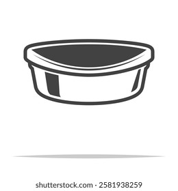 Plastic basin outline icon transparent vector isolated