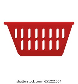 plastic basket empty laundry icon