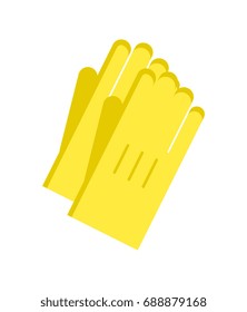 Plastic basket isolated icon in flat style. House cleaning tool, housework supplies vector illustration