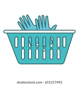 plastic basket laundry icon