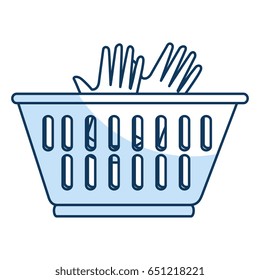 plastic basket laundry icon