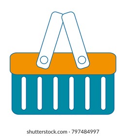 plastic basket picnic icon