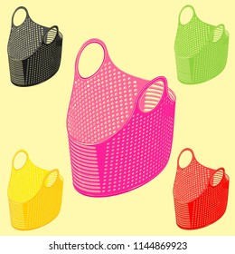 Plastic basket simple with variable colors