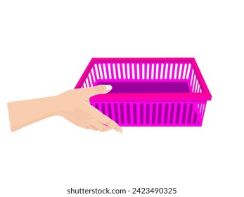 Plastic basket for storing things